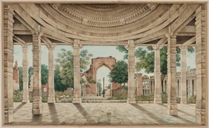 Delhi mecsetje és a vasoszlop alkotó: Unknown artist