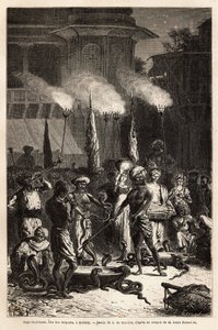 A Bombay-i Pantchami naga, vagyis a kígyók lakoma, hogy védelmet nyújtsanak halálos harapásaik ellen, a nők hosszú körmenetei mennek át az utcákon a templomok szélére, vagy rizs- és cukoráldozatokat találnak Krisna istennek, aki megölte py alkotó: Unknown artist