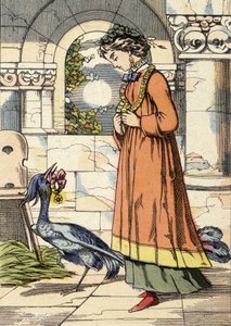 A hercegnő és a kék madár - a „Kék madár” című mese illusztrációja alkotó: Unknown artist