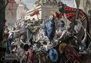 Alkibiadész visszatérése Athénbe - Görög ókor: Alkibiadész (i.e. 450-404) diadalmas visszatérése Athénbe, ie 407 alkotó: Unknown artist