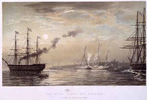 A királyi jacht Margate-nél: Angliai királyi jacht, 1863 márciusának egyik éjszakája. alkotó: Unknown artist
