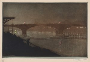 A Solferino híd: éjszakai hatás alkotó: Unknown artist
