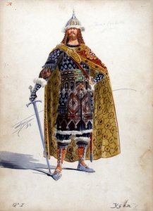 Igor herceg karaktere Alexander Borodine (1833 - 1887) azonos nevű operájához, amelyet 1869 és 1886 között készítettek. alkotó: Unknown artist