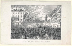 A harc a Jaegerzeile-ben Bécsig alkotó: Unknown artist