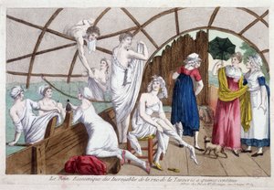 A hihetetlen gazdasági fürdő (15 cent), rue de la tannerie, 19. század eleje, Carnavalet. alkotó: Unknown artist