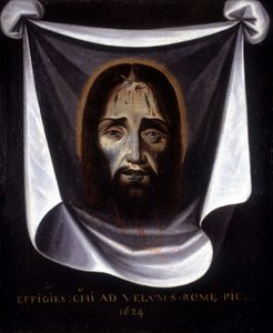 Krisztus képmása a római Szent Sylvestre templomban őrzött vászonról festve alkotó: Unknown artist