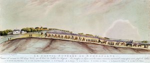 A temetési konvoj Bonaparteból Szent Ilonába. 1821. alkotó: Unknown artist