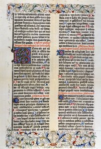 Gutenberg latin Bibliája 42 sorral – 1455. alkotó: Unknown artist