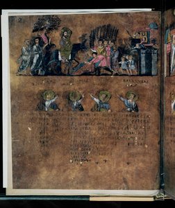 A bíborszínű Codex Rossanensis, 6. század (kézirat) alkotó: Unknown artist