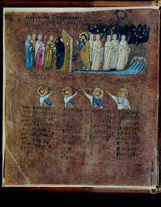 A bíborszínű Codex Rossanensis, 6. század (kézirat) alkotó: Unknown artist