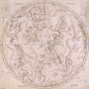 A fő állócsillagok jobbra felszállása és deklinációja mindkét féltekén az 1678. évre vonatkozóan alkotó: Unknown artist