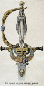 A becsület kardja, amelyet Marchand parancsnoknak ajánlottak fel – a Le petit Journal 1899.05.28. alkotó: Unknown artist