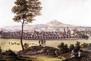 Toeplitz (Toplitz) városa Csehországban a 18. század végén. alkotó: Unknown artist