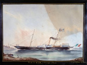 Oddone herceg, Montferrat hercegének jachtja (akvarell alkotó: Unknown artist