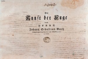 Johann Sebastian Bach A fúga művészete című kottájának címlapja alkotó: Unknown artist