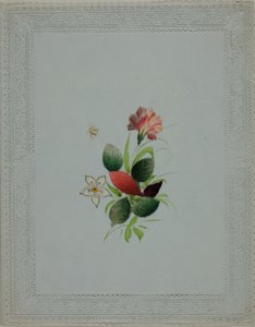 Cím nélkül Valentine (Rózsaszín és fehér virágok) alkotó: Unknown artist