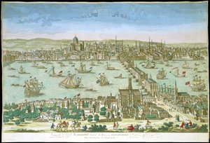 London látképe a 18. század elején. alkotó: Unknown artist