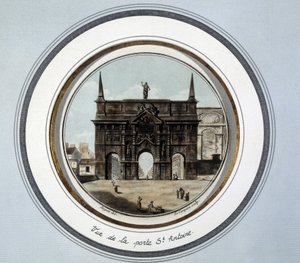 Szent Antoine ajtaja látképe – metszet alkotó: Unknown artist