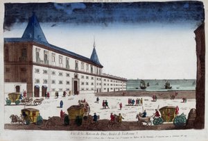 Kilátás az Aveiro herceg házára Lisszabonban, Portugáliában. 18. századi metszet. alkotó: Unknown artist