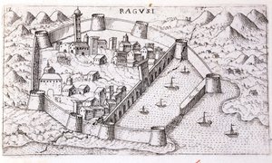Kilátás Ragusa városára a 16. században. alkotó: Unknown artist