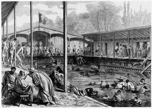 Kilátás a párizsi hideg fürdőre – az 1871.08.26-i „A jeles univerzumban” alkotó: Unknown artist