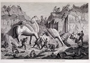 Kilátás a Khorsabad (Khunsabad) (Ninive) ásatásairól – „A világ körül” című filmben, 1861 2. hete. alkotó: Unknown artist