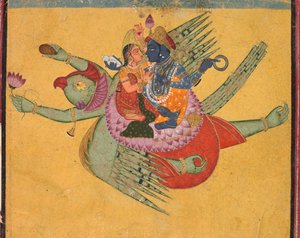 Visnu és Laksmi a Garudán alkotó: Unknown artist