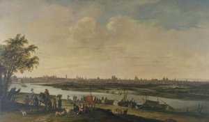 Vue générale de Paris, prise du bas de la colline de Chaillot, 1650 körül, 1645 és 1655 között (olaj, vászon) alkotó: Unknown artist