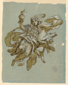 Falfestés az éberség allegóriájával alkotó: Unknown artist