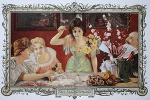 Nők együtt koktéloznak egy partin alkotó: Unknown artist