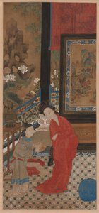 Yang Guifei elhagyja a fürdőt alkotó: Unknown artist