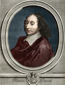 Blaise Pascal (1623-1662) francia fizikus, matematikus és író portréja. alkotó: Unknown artist