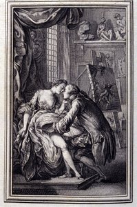 a táblázat- in „” Mesék és novellák versben”” Jean La Fontaine. 1762. alkotó: Unknown artist