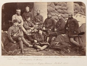 Brit tisztek egy csoportja, 1879 körül alkotó: Unknown photographer