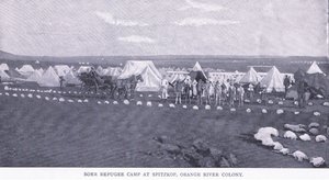 Búr menekülttábor Spitzkopban, az Orange River kolóniában, az After Pretoria: The Guerilla War című filmből, amelyet a Harmsworth Bros Limited adott ki alkotó: Unknown photographer