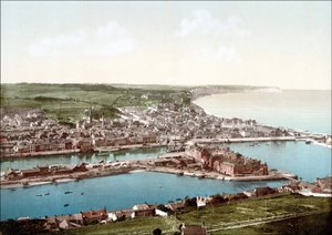 Fécamp és sziklái - 1895. V alkotó: Unknown photographer