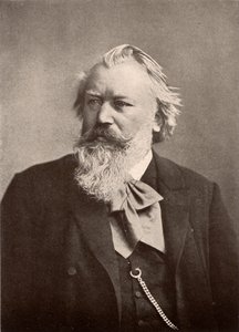 Johannes Brahms (1833-1897) alkotó: Unknown photographer
