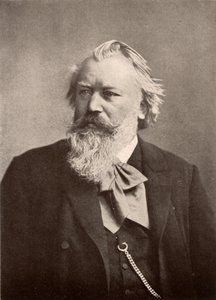Johannes Brahms (1833-1897) német zeneszerző, féltónus (nyomtatás) alkotó: Unknown photographer