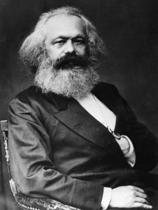 Karl Marx (1818-1893), német szocialista teoretikus és forradalmár alkotó: Unknown photographer