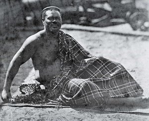 Cetshwayo király száműzetésben Fokvárosban alkotó: Unknown photographer