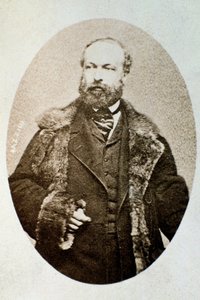Antonio Bazzini olasz zeneszerző és hegedűművész portréja (f/w fotó alkotó: Unknown photographer