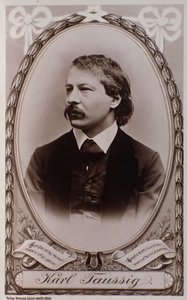 Karl Taussig portréja (metszet a fotó után) alkotó: Unknown photographer