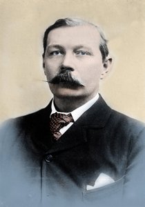 Sir Arthur Conan Doyle (1859-1930), angol író, „Sherlock Holmes” karakterének megalkotója portréja. alkotó: Unknown photographer