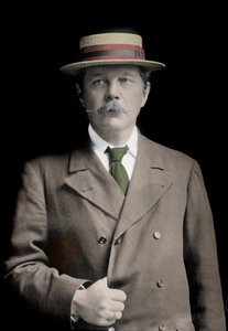 Sir Arthur Conan Doyle (1859-1930), angol író, „Sherlock Holmes” karakterének megalkotója portréja. alkotó: Unknown photographer
