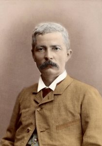 Sir Henry Morton Stanley (született: John Rowlands) (1841-1904), walesi újságíró és felfedező portréja. későbbi színezés alkotó: Unknown photographer