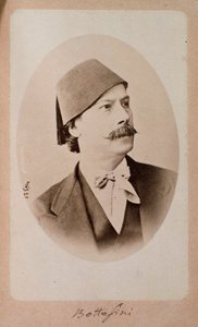 Giovanni Bottesini (1821-1889) olasz karmester, nagybőgő zenész és zeneszerző portréja. Fénykép. 19. századi Bologna, polgári zenei bibliográfiai múzeum alkotó: Unknown photographer