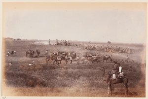 Szapperek és bányászok menedékárkokat készítenek a Delhi Gyakorlótáborban, 1885 körül alkotó: Unknown