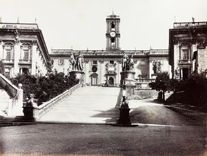 A Campidoglio és a Palazzo Senatorio látképe, Róma alkotó: Unknown photographer
