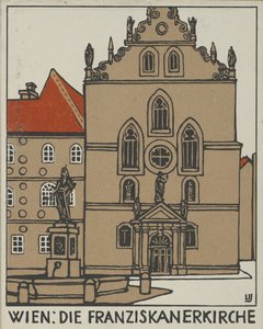 Bécs: Ferences templom Bécs: A ferences templom, 1908.