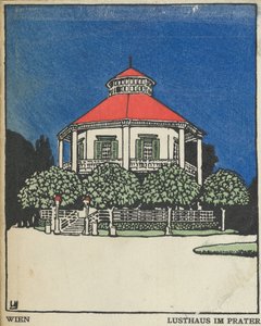 Bécs: Örömpavilon a Práterben Wien: Lusthaus im Prater, 1908.,